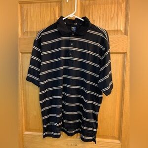 Nordstrom Callaway Golf Black Stripe Pattern Athletic Polo Men XL
